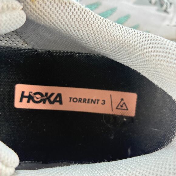 Hoka Torrent 3 Gray Green Trail Running Shoes Sneakers 1127915 HMSP Womens Sz 9B - Picture 10 of 12